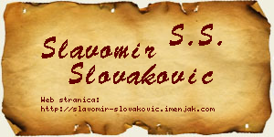 Slavomir Slovaković vizit kartica